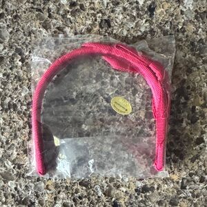 American Girl Doll Deep Pink or Red Fabric Headband w/Bow Accent NEW in package